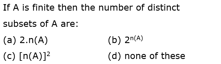 Class 11 Sets Multiple Choice Questions