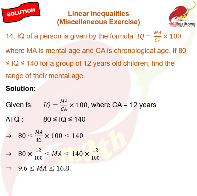 Ncert Solutions class 11 Linear Inequalities Miscellaneous Exercise