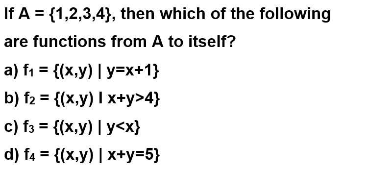 Class 12 Functions Multiple Choice Questions