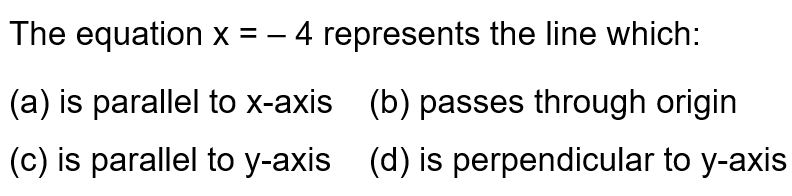 Class 09 Linear Equations In Two Variables Multiple Choice Questions