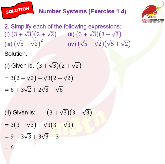 Ncert solutions class 9 chapter 1 exercise 4 question 2