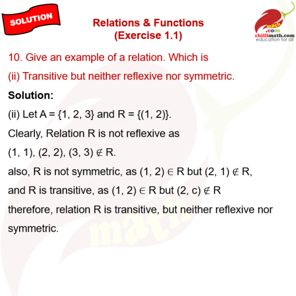 Ncert Solutions Class 12 Chapter 1 Relations and Functions Exercise 1.1 ...