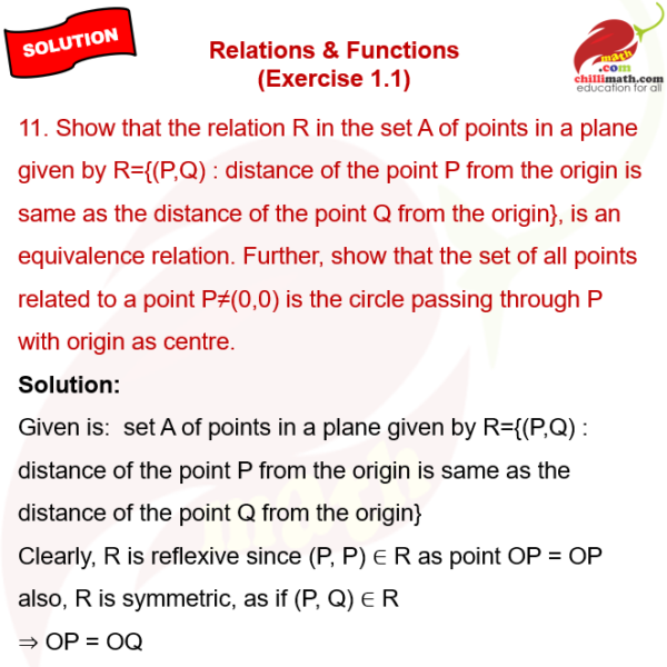 Ncert Solutions Class 12 Chapter 1 Relations and Functions Exercise 1.1 ...