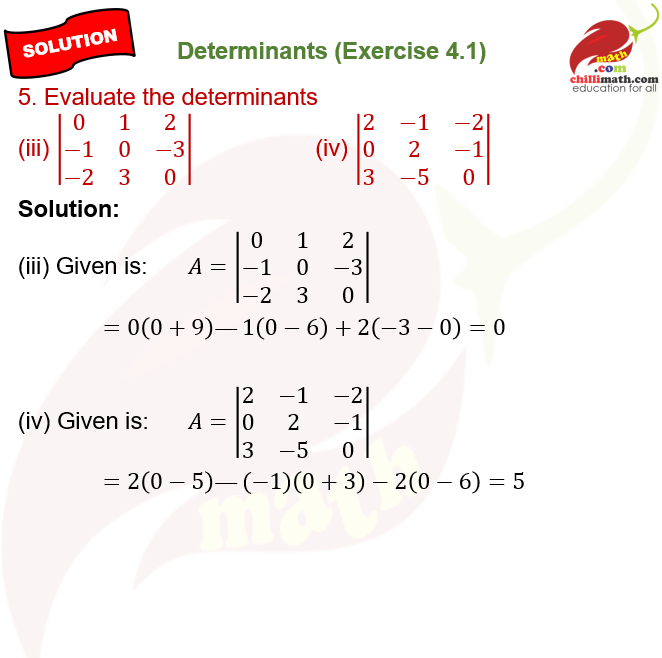 Ncert Solutions class 12 chapter 4 exercise 1 question 5b