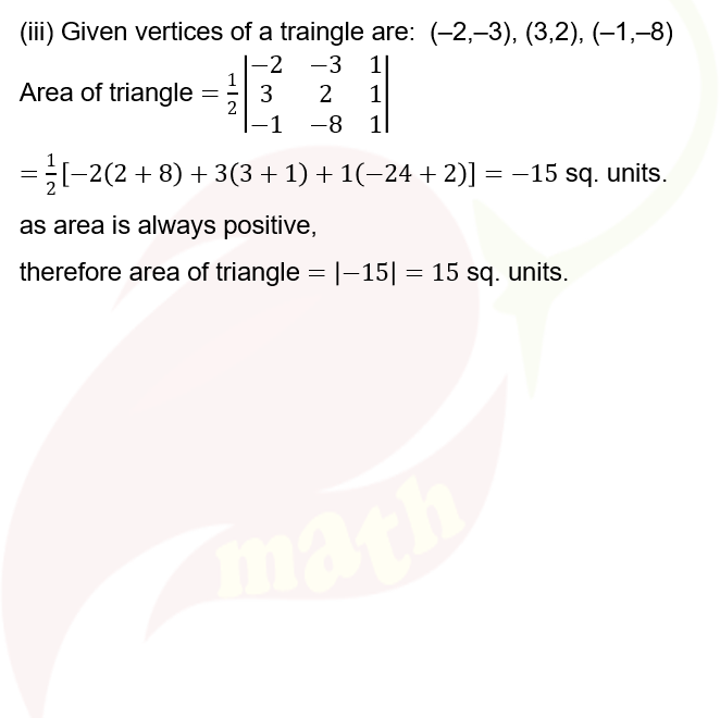Ncert Solutions class 12 chapter 4 exercise 2 question 1b