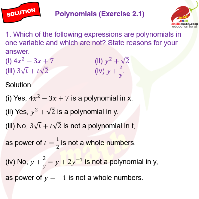Ncert solutions class 9 chapter 2 exercise 1 question 1