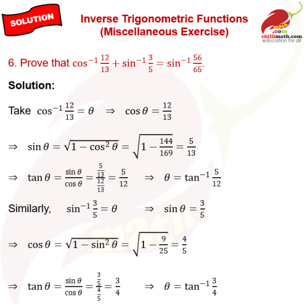 Ncert Solutions Class 12 Chapter 2 Inverse Trigonometric Functions ...