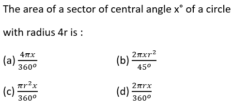 Class 10 Areas Related to Circles MCQ