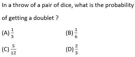 Class 10 Probability MCQ