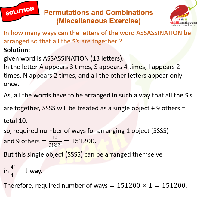 Ncert Solutions Class 11 Chapter 6 Permutations and Combinations Miscellaneous Exercise Question 11