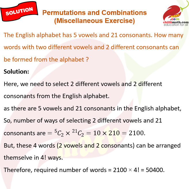 Ncert Solutions Class 11 Chapter 6 Permutations and Combinations Miscellaneous Exercise Question 6
