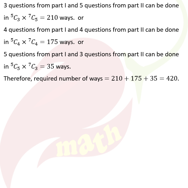 Ncert Solutions Class 11 Chapter 6 Permutations and Combinations Miscellaneous Exercise Question 7