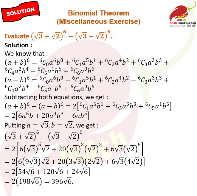 Ncert Solutions Class 11 Chapter 7 Binomial Theorem Miscellaneous Exercise Question 2