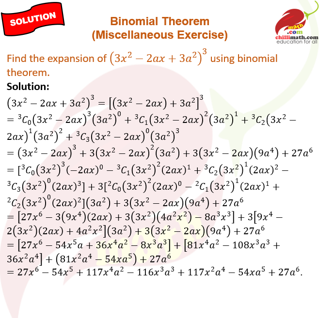 Ncert Solutions Class 11 Chapter 7 Binomial Theorem Miscellaneous Exercise Question 6