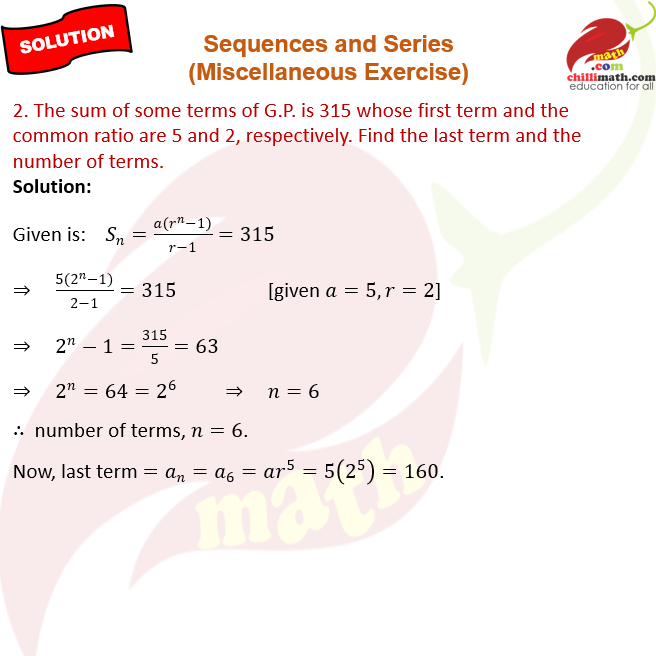 Ncert Solutions Class 11 Chapter 8 Sequences and Series Miscellaneous Exercise Question 2