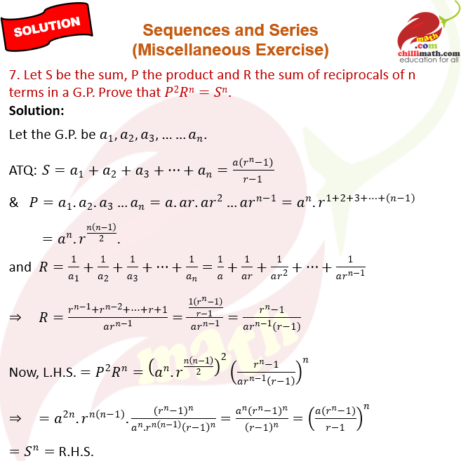 Ncert Solutions Class 11 Chapter 8 Sequences and Series Miscellaneous Exercise Question 7