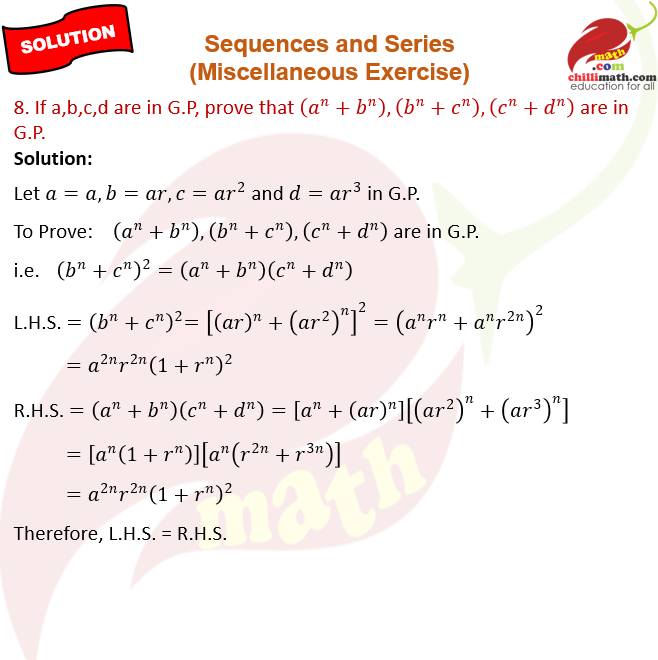 Ncert Solutions Class 11 Chapter 8 Sequences and Series Miscellaneous Exercise Question 8