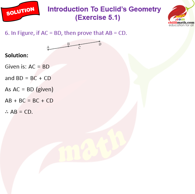 Ncert Solutions Class 9 Chapter 5 Introduction To Euclid’s Geometry Exercise 5.1 Question 6