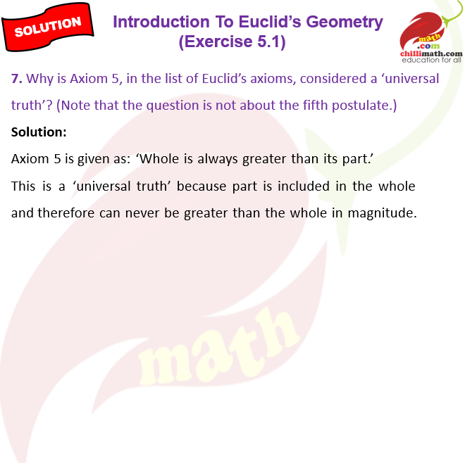 Ncert Solutions Class 9 Chapter 5 Introduction To Euclid’s Geometry Exercise 5.1 Question 7