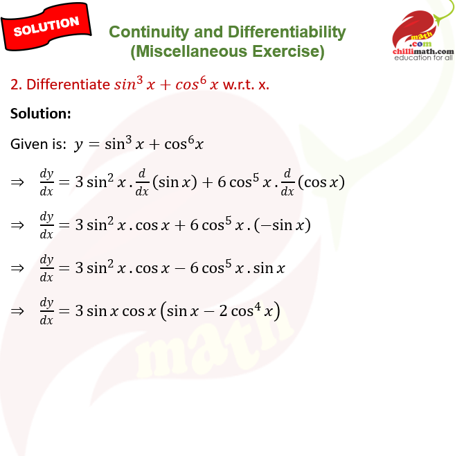 ncert solutions class 12 chapter 5 continuity and differentiability miscellaneous exercise question 2