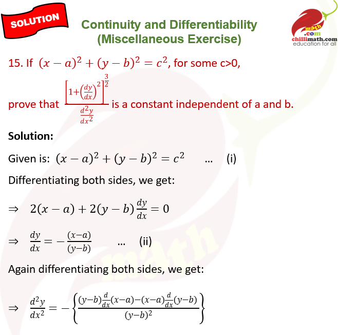 ncert solutions class 12 chapter 5 continuity and differentiability miscellaneous exercise question 15