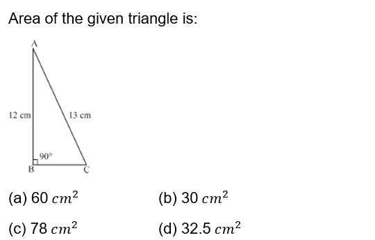 Heron Formula Class 9 maths mcq