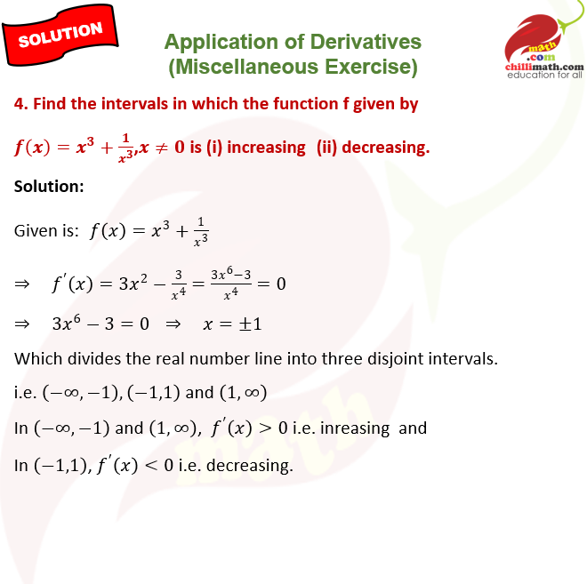 Ncert Solutions Class 12 chapter 6 Application of Derivatives Miscellaneous Exercise Question 4