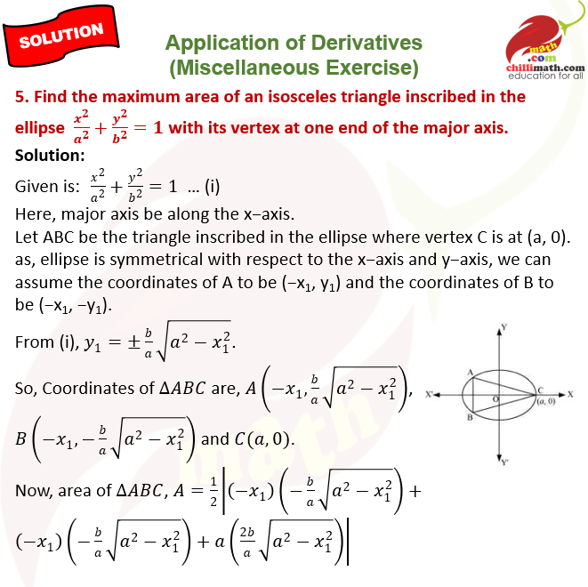 Ncert Solutions Class 12 chapter 6 Application of Derivatives Miscellaneous Exercise Question 5