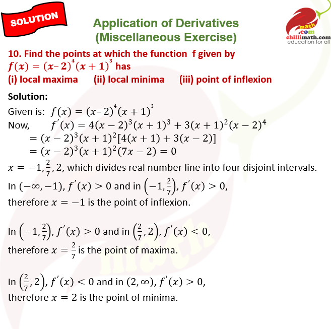 Ncert Solutions Class 12 chapter 6 Application of Derivatives Miscellaneous Exercise Question 10