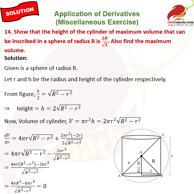 Ncert Solutions Class 12 chapter 6 Application of Derivatives Miscellaneous Exercise Question 14